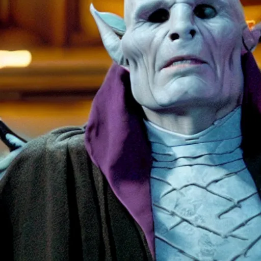 Image similar to lord voldemort as mace windu