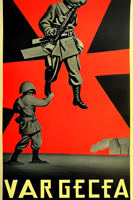 Image similar to war, ussr poster, art by grewski
