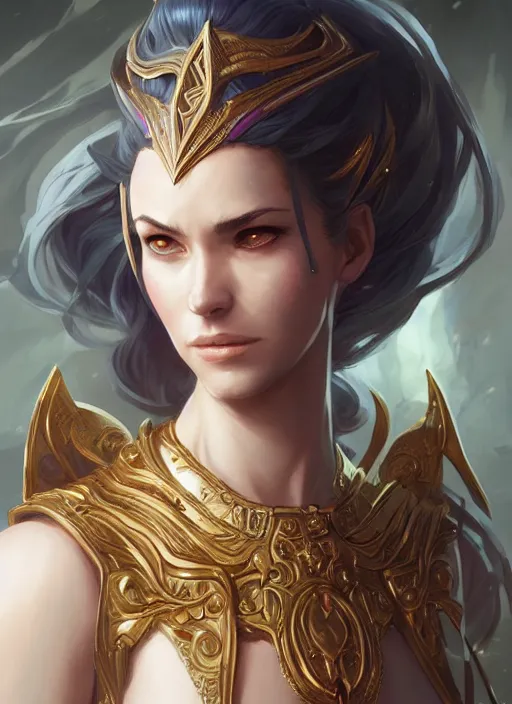 Image similar to percian empress, art by artgerm and greg rutkowski and magali villeneuve, d & d, fantasy, highly detailed, portrait, digital painting, trending on artstation, concept art, sharp focus, illustration