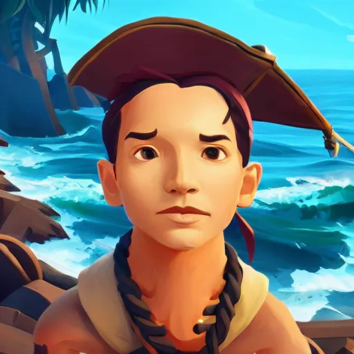 Image similar to painting jack the pirate on sea of thieves game avatar hero mermaid smooth face median photoshop filter cutout vector behance hd by jesper ejsing, by rhads, makoto shinkai and lois van baarle, ilya kuvshinov, rossdraws, illustration, art by ilya kuvshinov and gustav klimt