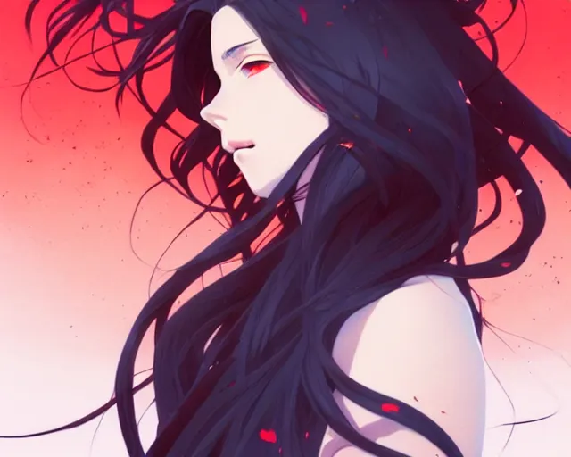 Prompt: a ultradetailed beautiful panting of rin tohsaka with flowing hair, 1 / 4 portrait, by conrad roset, greg rutkowski and makoto shinkai, rin, fate, trending on artstation