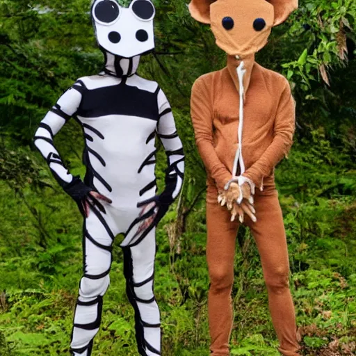 Image similar to humans wearing realistic ant costumes