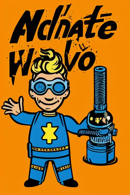 Image similar to fallout 7 6 retro futurist illustration art by butcher billy, sticker, colorful, illustration, highly detailed, simple, smooth and clean vector curves, no jagged lines, vector art, smooth andy warhol style