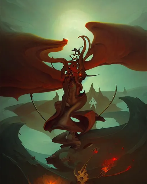 Image similar to ruthless overlord, peter mohrbacher