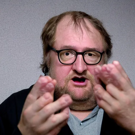 gabe newell in an interview, barefoot, toenails, sharp, Stable Diffusion