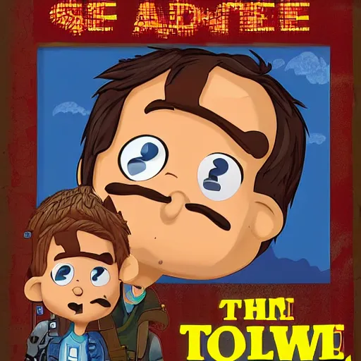 Prompt: tim from the show tim / : tims adventure, movie poster