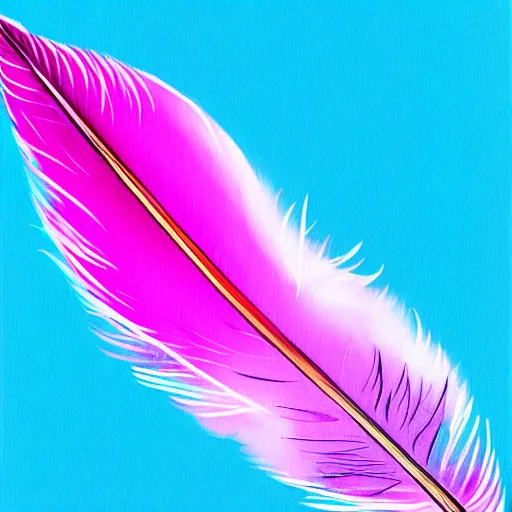 Image similar to a feather with painting on it with a pastel aesthetic, studio ghibli, character design, fantasy, 8 k resolution