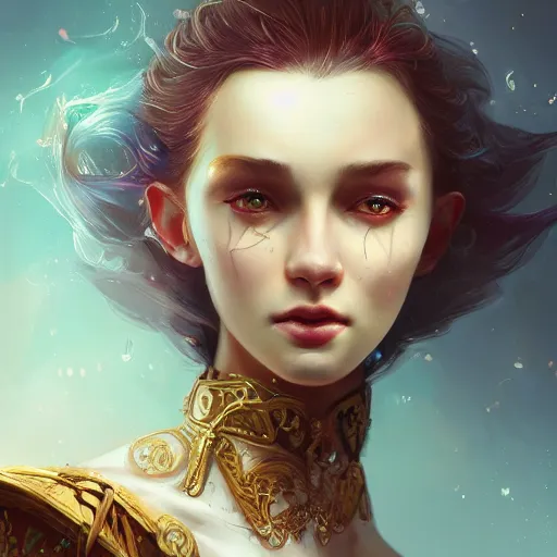 Image similar to Portrait of a beautiful magic woman, character design, fantasy, intricate, cinematic lighting, highly detailed, digital painting, artstation, concept art, smooth, sharp focus, illustration, art by WLOP and Ross Tran