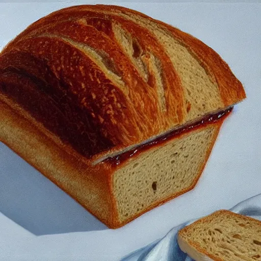 Image similar to A bread with jam on it, award winning photograph, artstation, incredible quality, hyperrealistic,