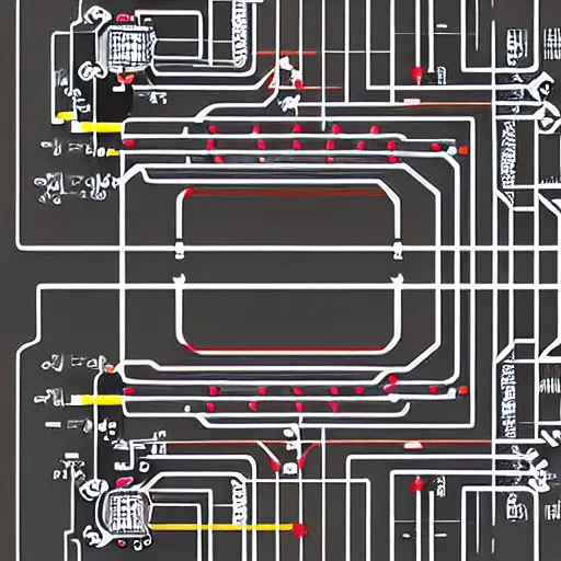 Prompt: “electrical circuit inside of a machine learning algorithm”