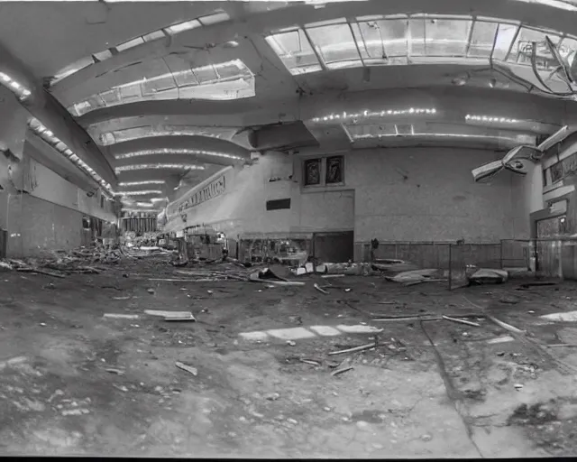 Image similar to camera footage of a Rabid Zerglings in an abandoned shopping mall, high exposure, dark, monochrome, camera, Unreal engine 5, grainy, CCTV, security camera footage, timestamp, zoomed in, fish-eye lens, Evil, Zerg, Brood, spider, horrifying, lunging at camera :4