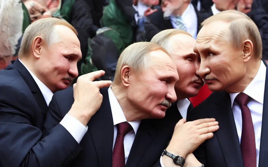 Prompt: lukashenko kiss putin