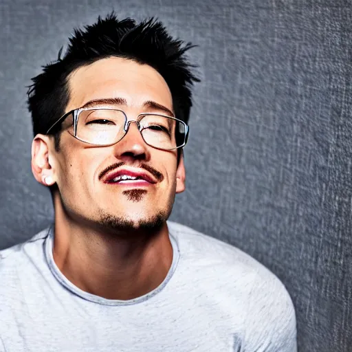Prompt: a fusion of Markiplier and Macklemore