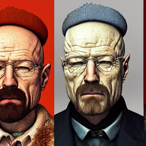 Image similar to giuseppe arcimboldo walter white, unreal engine