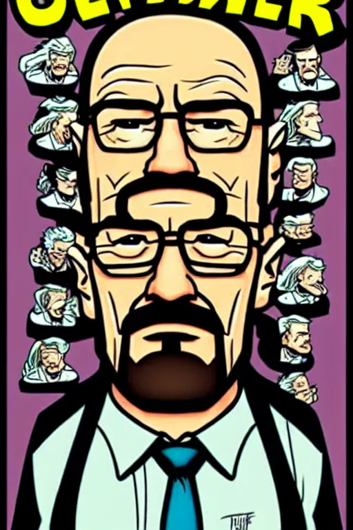Prompt: walter white, in the style of archie comics, highly detailed,