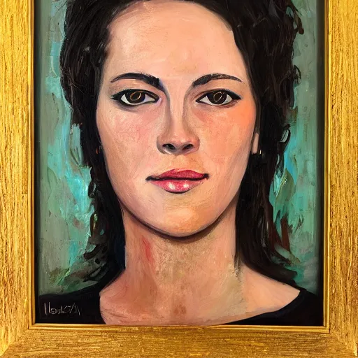 Prompt: portrait of a woman, her name is kristen