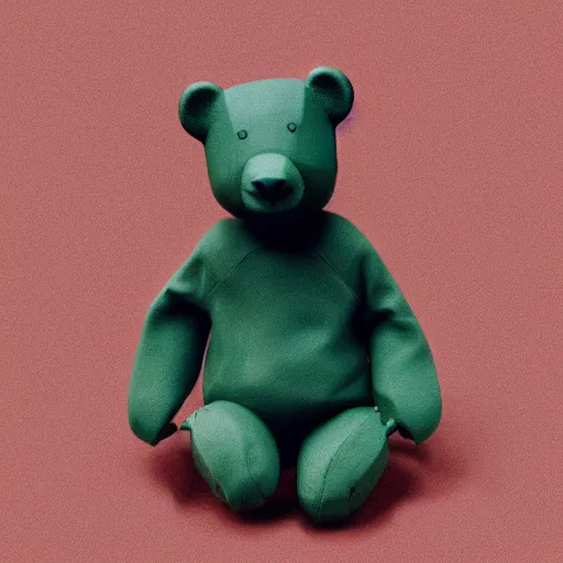 Prompt: a minimalist designer toy of a hiphop bear