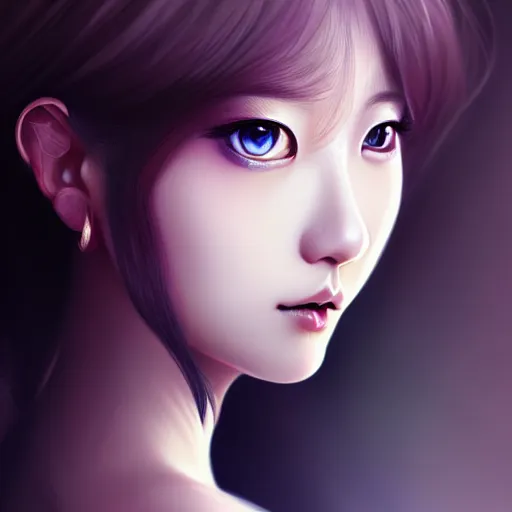 Image similar to Portrait of female Korean idol, D&D, blue eyes, face, fantasy, intricate, elegant, highly detailed, digital painting, artstation, concept art, smooth, sharp focus, illustration