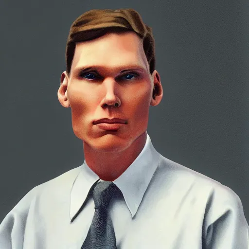 Prompt: jerma 9 8 5, still image of jerma 9 8 5 on trial, courtroom photo, courtroom interior background, detailed face