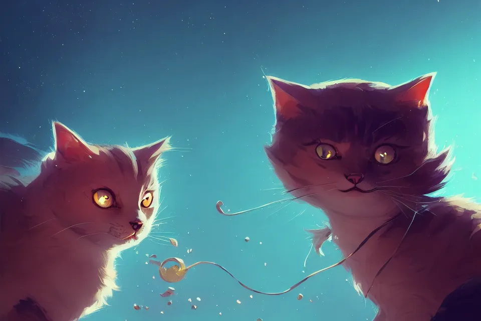 Image similar to cute cat, by victo ngai and andreas rocha and greg rutkowski, trending on artstation, unreal engine, 8 k hd wallpaperjpeg artifact, blur, artfact