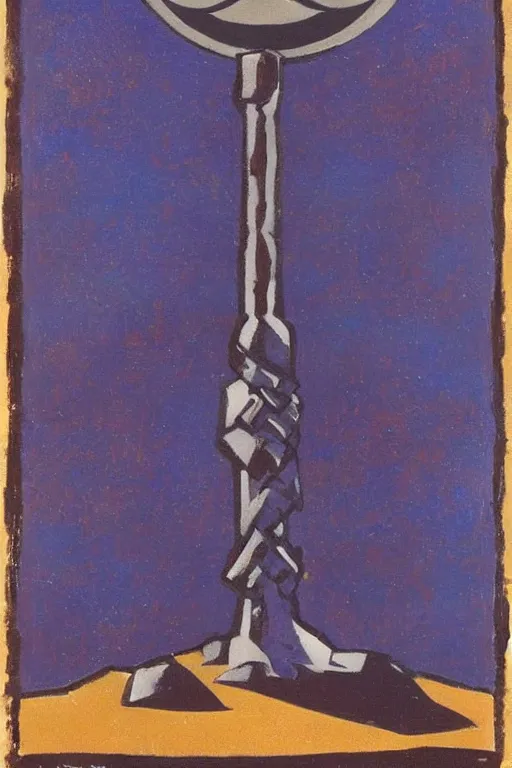 Image similar to thor with mjollnir, marvel, artwork by nicholas roerich,