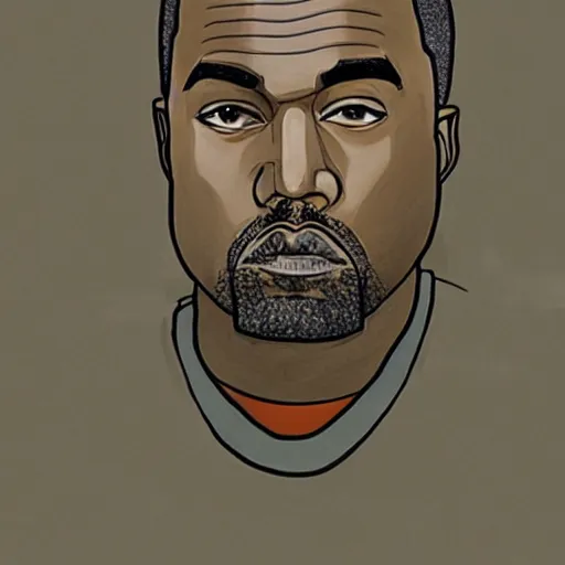 Prompt: A portrait of Kanye West by Hayao Miyazaki