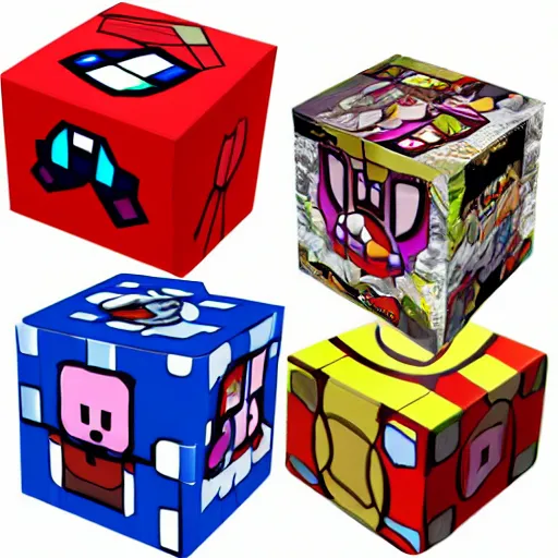 Image similar to kirby companion cube dinner