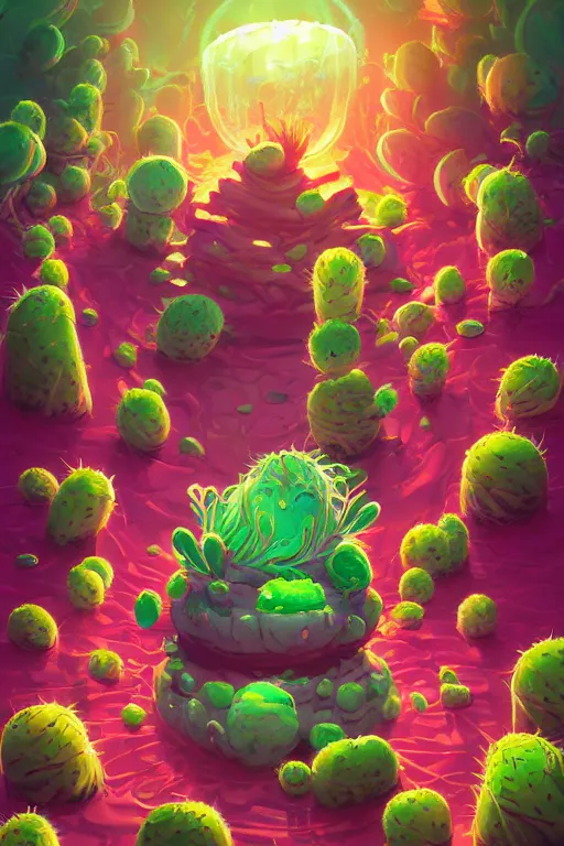 Image similar to roots cactus sushi cristal smurf ghost creature animal sushi cristal very big eye roots cactus elemental flush of force nature micro world fluo fishscale, behance hd by jesper ejsing, by rhads, makoto shinkai and lois van baarle, ilya kuvshinov, rossdraws radiating a glowing aura global illumination ray tracing hdr