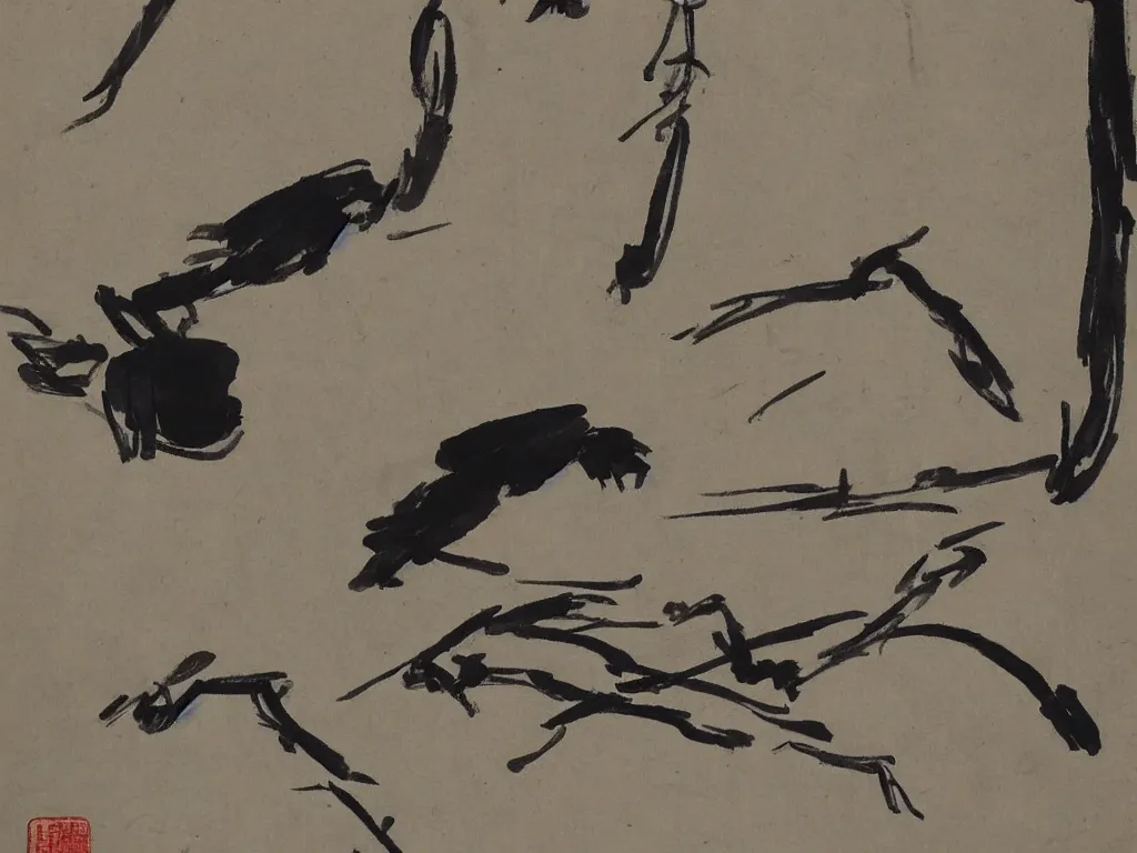 Image similar to painting by qi baishi 齊 白 石