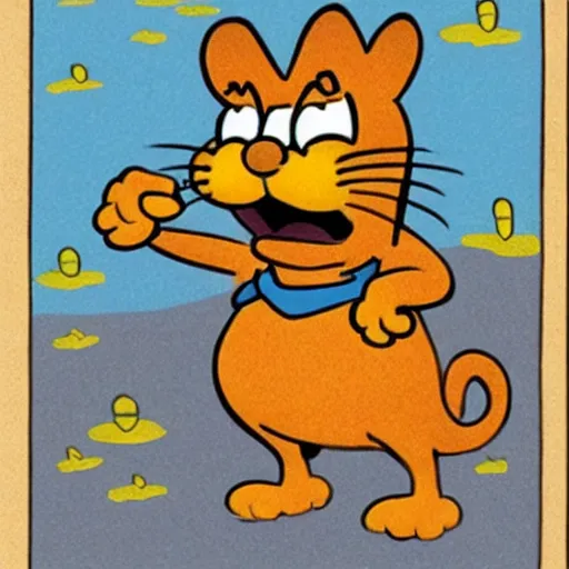 Prompt: cartoon garfield