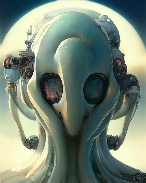 Image similar to Full shot of a venus squid monster astronaut defined facial features, intricate abstract. cyberpunk, symmetrical facial features. By Ruan Jia and Artgerm and Range Murata and WLOP and Ross Tran and William-Adolphe Bouguereau and Beeple. Key Art. Fantasy Illustration. award winning, Artstation, intricate details, realistic, Hyperdetailed, 8k resolution.