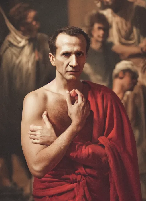 Image similar to a full portrait photo of julius caesar, f / 2 2, 3 5 mm, 2 7 0 0 k, lighting, perfect faces, award winning photography.