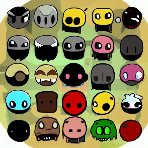 Image similar to binding of isaac monster icons