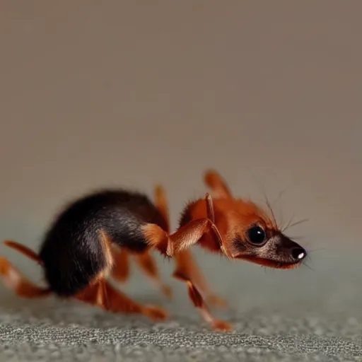 Prompt: photo of world ’ s smallest dog the size of an ant