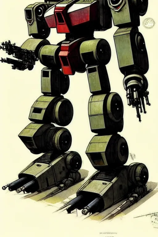 Prompt: (((((1950s huge steam engine mecha robot mechwarrior battletech gundam . muted colors.))))) by Jean-Baptiste Monge !!!!!!!!!!!!!!!!!!!!!!!!!!!