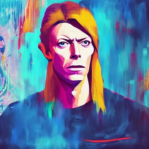 Image similar to david bowie portrait : alena aenami