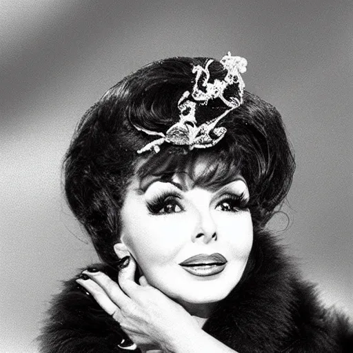 Image similar to a photorealistic image of Gina Lollobrigida disguised as a black cat