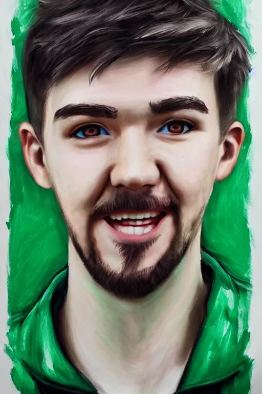 Image similar to Sean McLoughlin, Jacksepticeye, Irish Youtuber, solo portrait, let's gooooo! 🎨🖌️