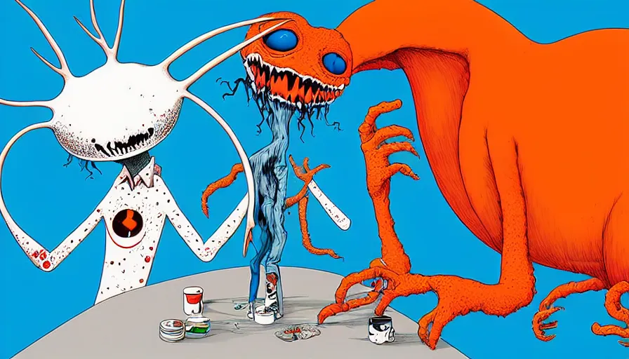 Image similar to the two complementary forces that make up all aspects and phenomena of life, by alex pardee