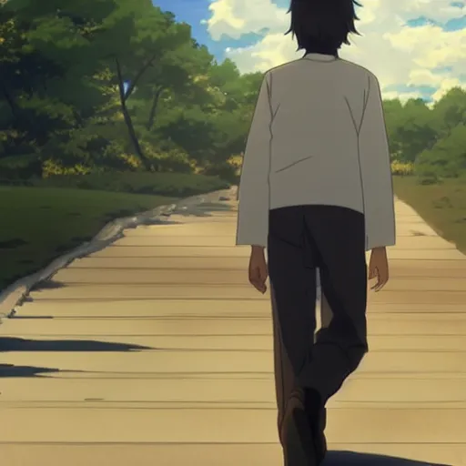 Image similar to portrait of walter white, screenshot from an anime, makoto shinkai