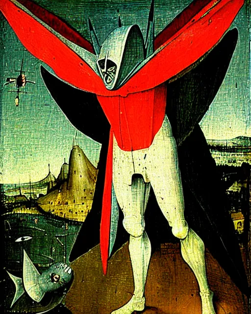 Prompt: starscream by hieronymus bosch