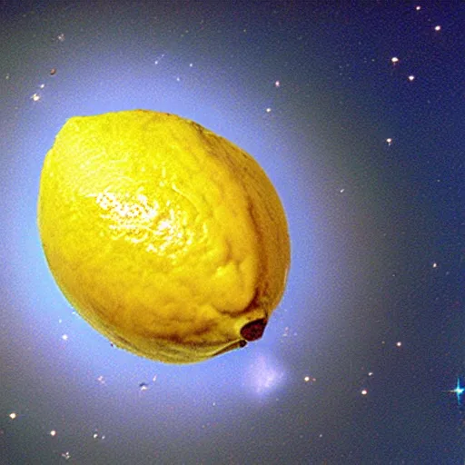 Image similar to cross section lemon as star, photo by hubble