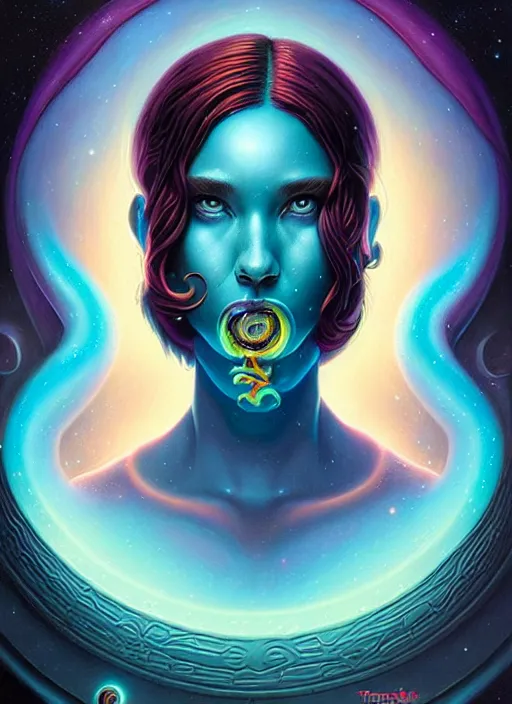 Image similar to cosmic lovecraft random portrait, pixar style, by tristan eaton stanley artgerm and tom bagshaw.