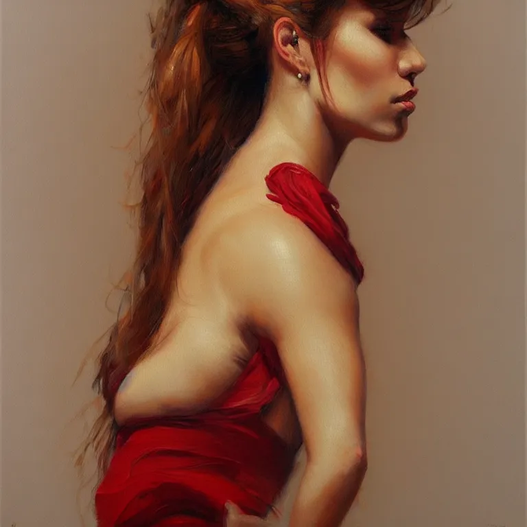 Image similar to a beautiful masterpiece painting of a woman by juan gimenez, award winning, trending on artstation,