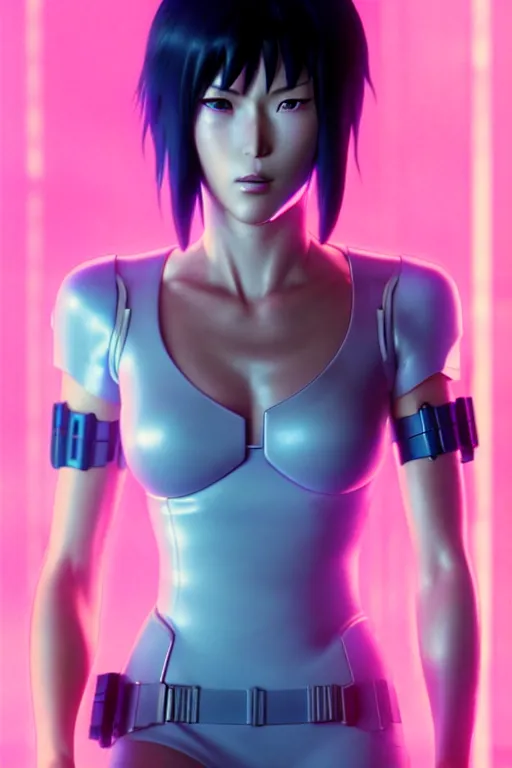 Image similar to a film still portrait of a motoko kusanagi ghost in the shell, finely detailed features : : gits sac 2 0 4 5 by pixar : : by ilya kuvshinov, rossdraws, artgerm, sola digital arts, octane render, production i. g, volumetric lighting, anti aliasing, raytracing : :