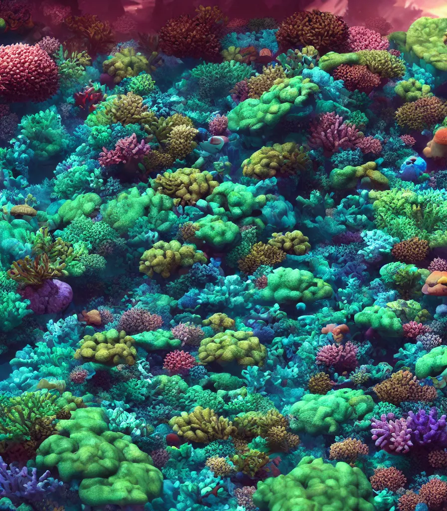 Prompt: alien coral reef, amazing octane render, stylized, trending on artstation, glow, nature photography