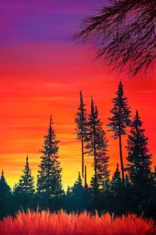 Image similar to magical sunset with most beatiful colors which I saw W- 1372