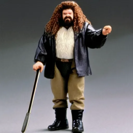 Image similar to hagrid as a wwf hasbro wrestling figure