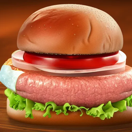 Prompt: a live blobfish inside a burger, lifelike, extremely detailed, 8k resolution