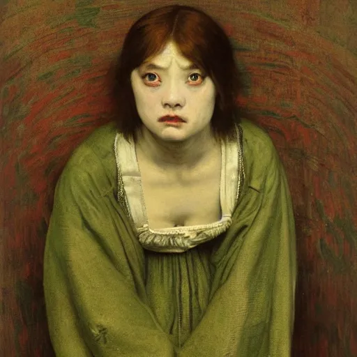 Prompt: by millais, painting of victorian yokai, 8 k, highly detailed,